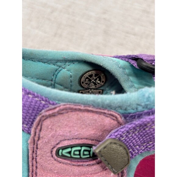 Keen Seacamp Sandals Purple Pink Leather Slip On Water Sandals Kids Size 3 - Picture 8 of 10